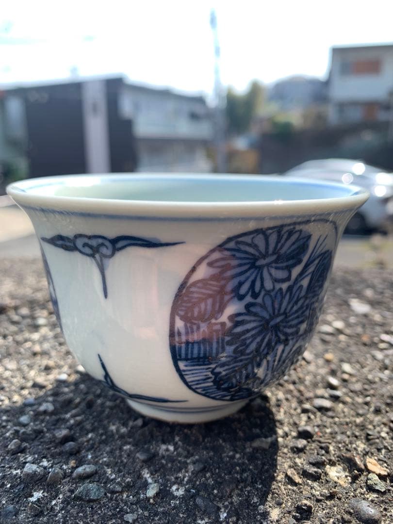 中国明時代末期染付お茶碗