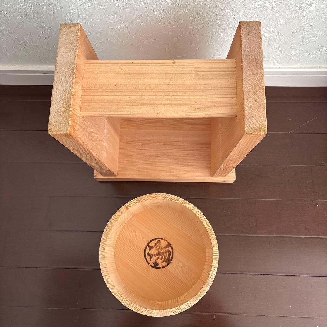 未使用　天然檜　湯椅子　湯桶　セット