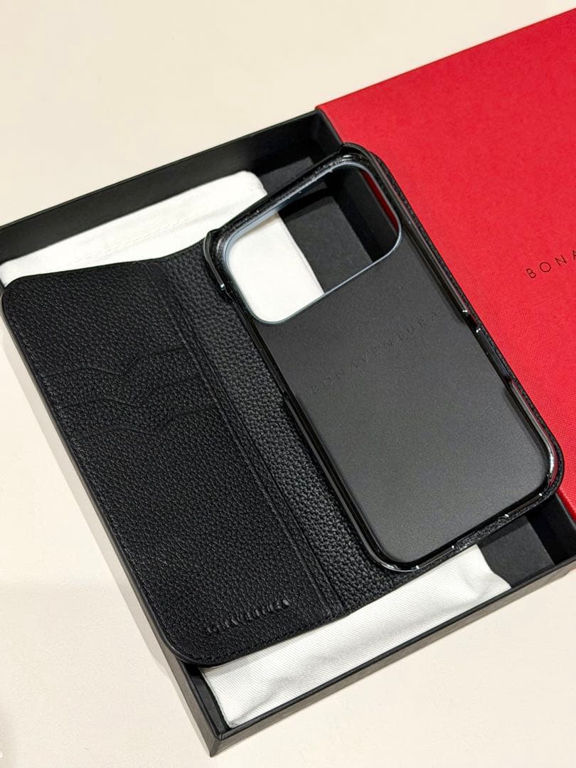 BONAVENTURA ブラック 手帳型ケース iPhone17Pro