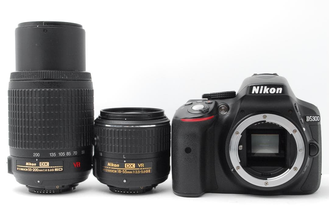 【光学美品　ダブルレンズセット】Nikon D5300　WiFi機　スマホ転送