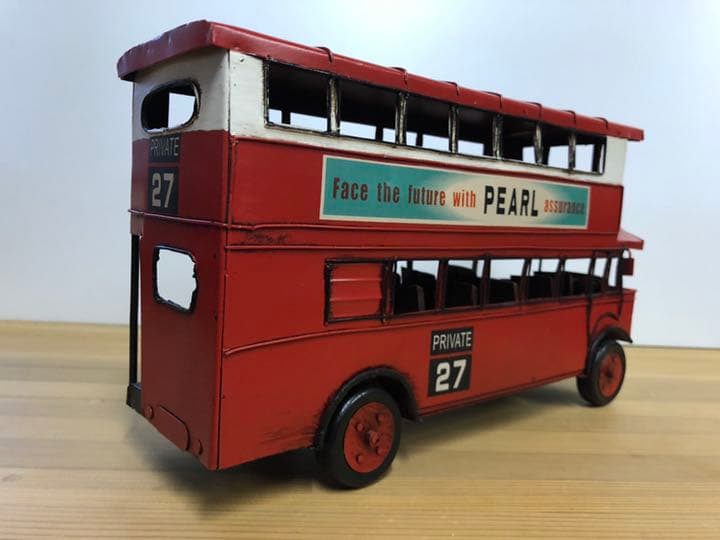 ブリキ　ロンドンバス　２階建て　レトロ　未使用品