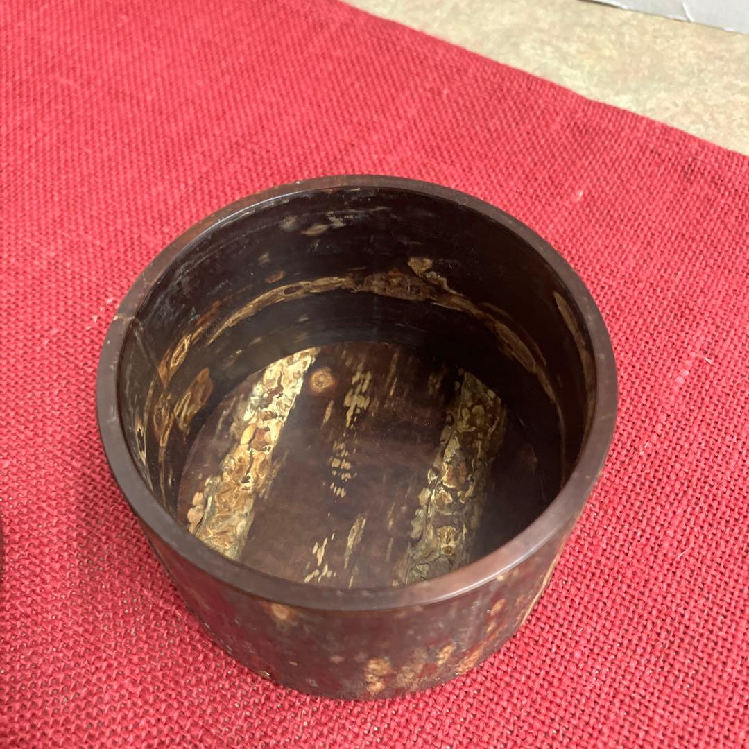 樺細工さくら散らし茶筒