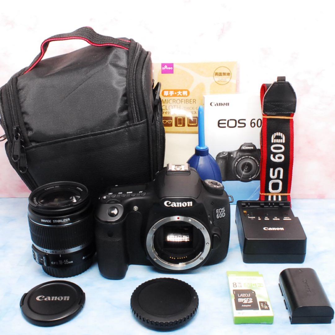キャノン EOS 60D★手ぶれ補正レンズ付★一眼レフカメラ★高性能★初心者