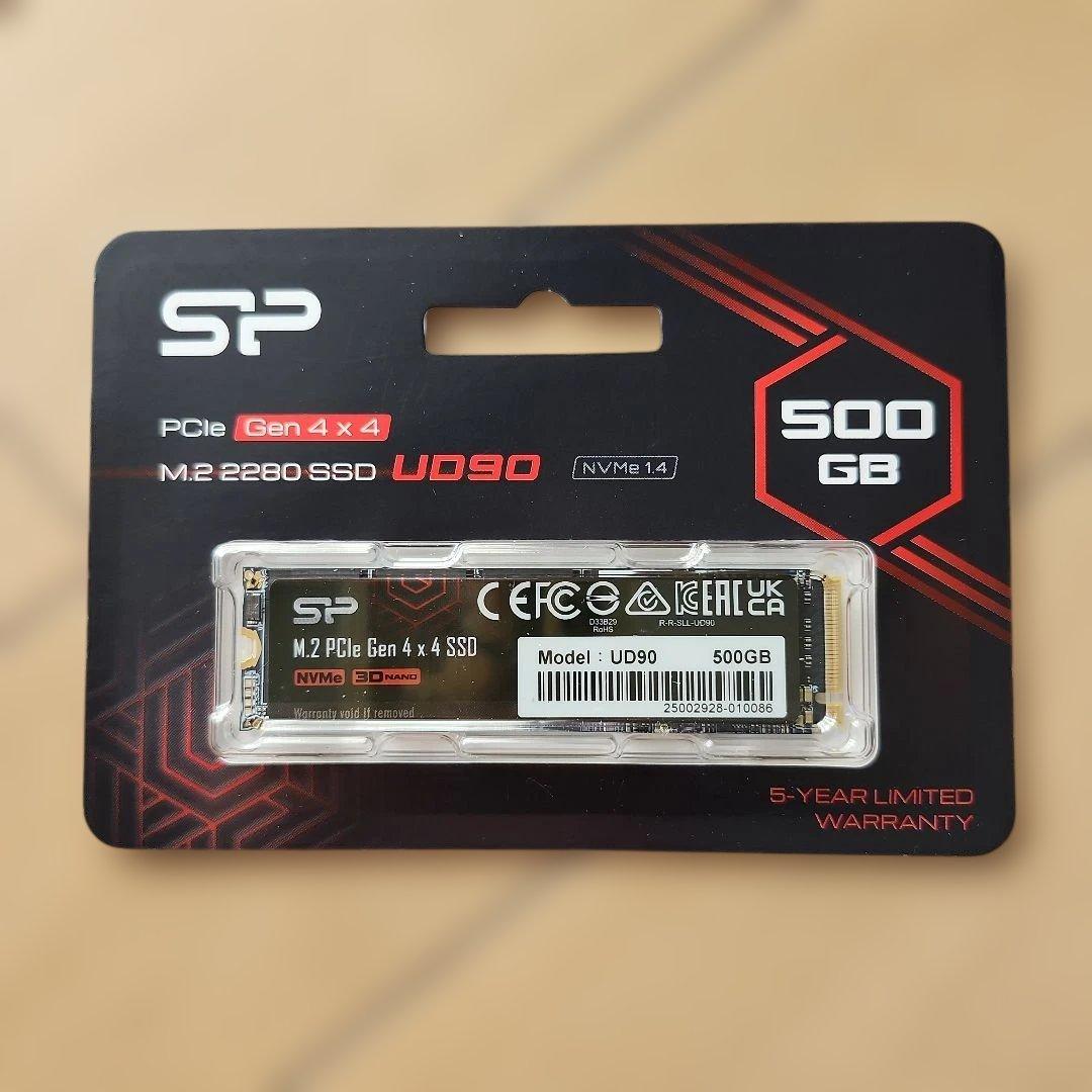 M.2SSD (UD90)500GB ,ロジテックSSD ケ－ス　セット