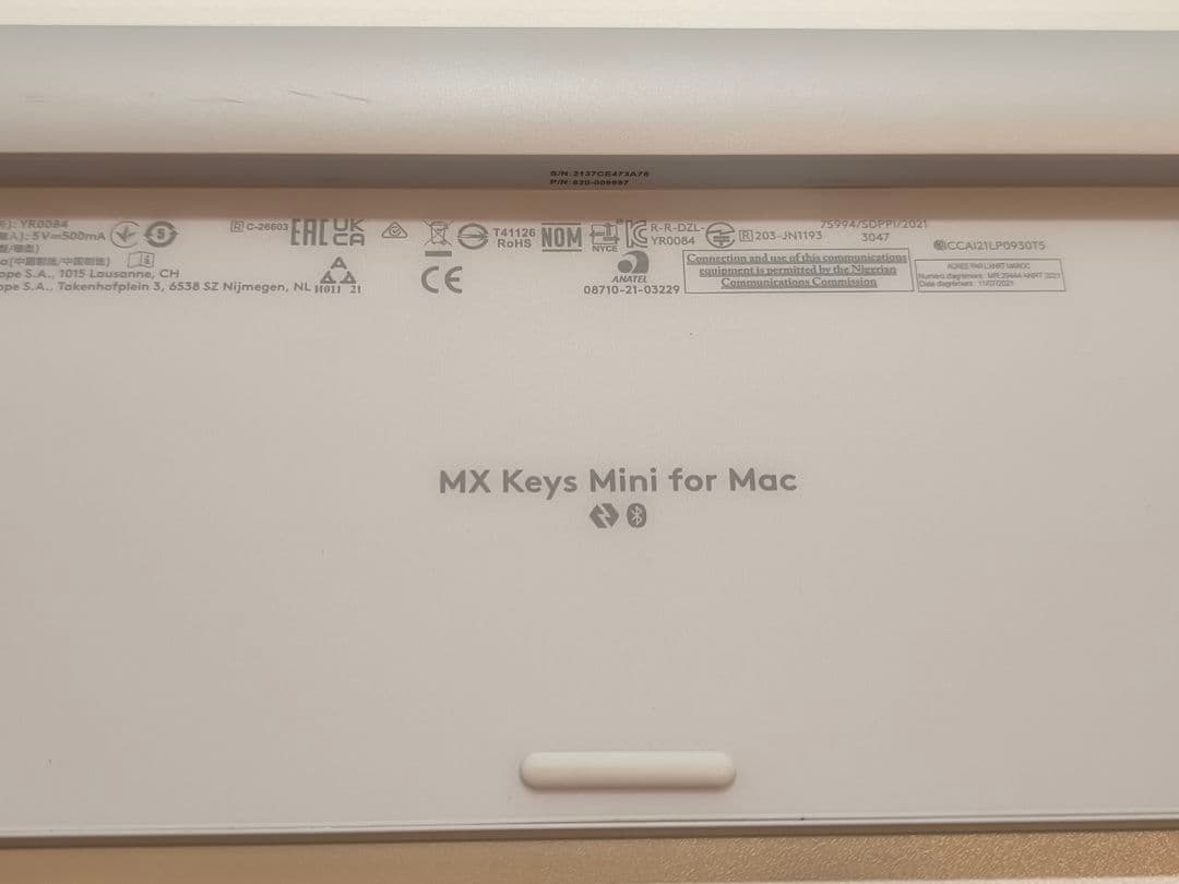 Logitech MX Keys Mini for Mac シルバー