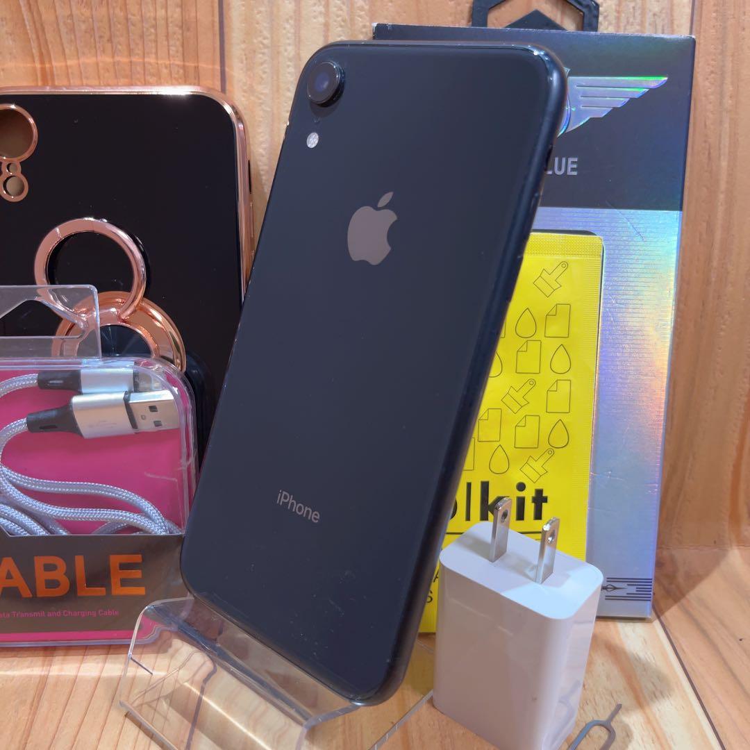 SIMフリー 本体 iPhone XR 128 GB 633 ブラック 電池新品