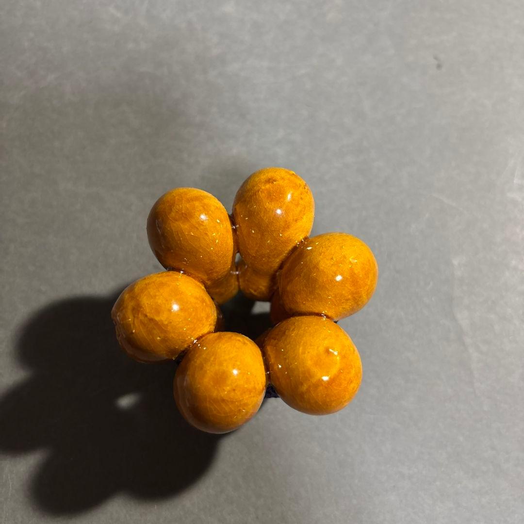 佐々木昭楽　飴釉　六瓢　蓋置　共箱