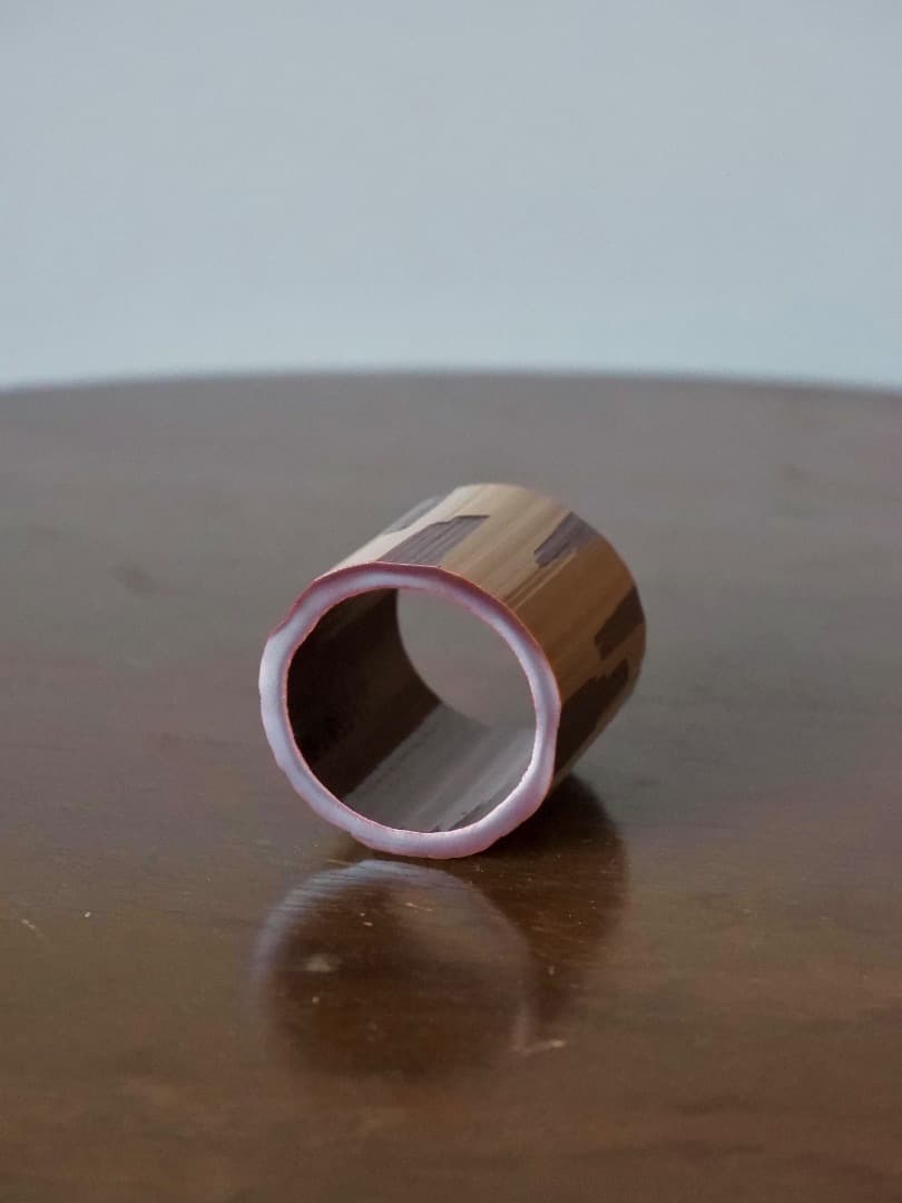 竹器師　三代 黒田宗傳　竹蓋置　茶道具　竹工芸　漆工芸　箱付　Q2552