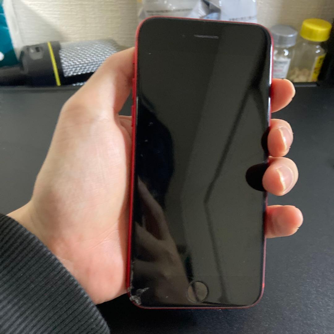 iPhone (赤色) 本体 画面傷あり