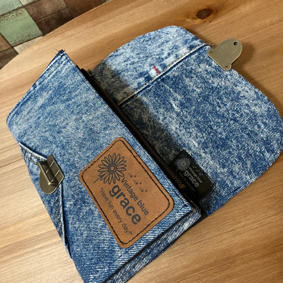 りー 他の方はご購入をお控え下さいm(_ _)mデニムリメイク 長財布☆