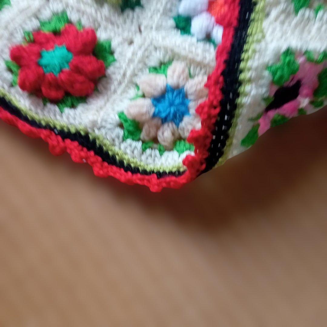 手編みマルチカバー　こたつ　ソファカバー　ベッドなど