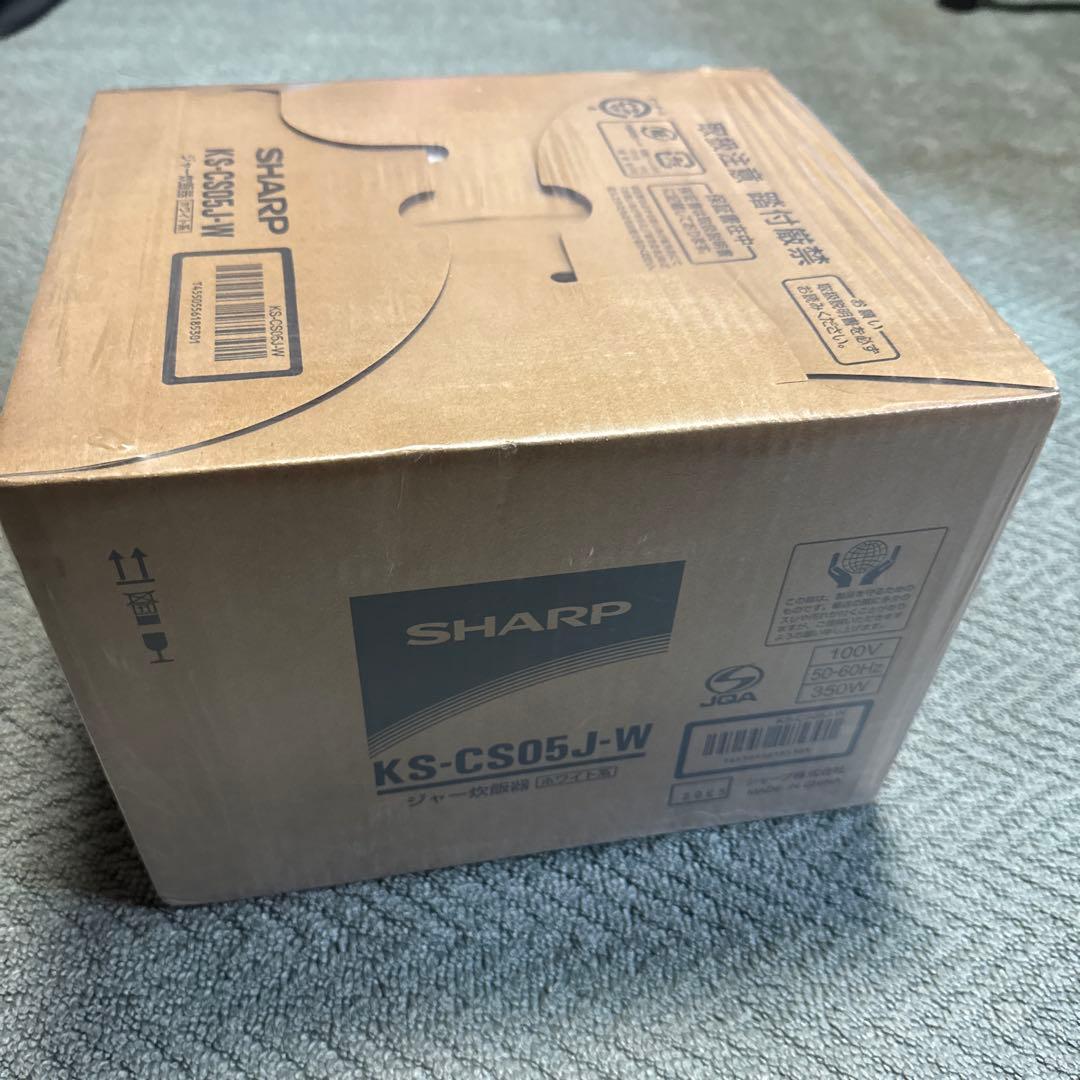 【新品】SHARP 炊飯器 KS-CS05J-W 3合 ホワイト