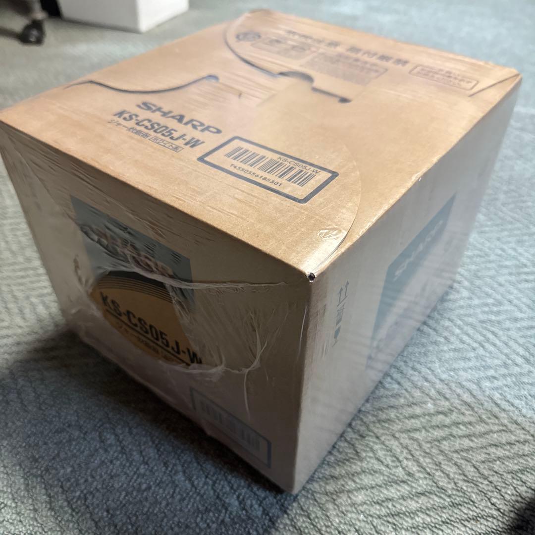 【新品】SHARP 炊飯器 KS-CS05J-W 3合 ホワイト