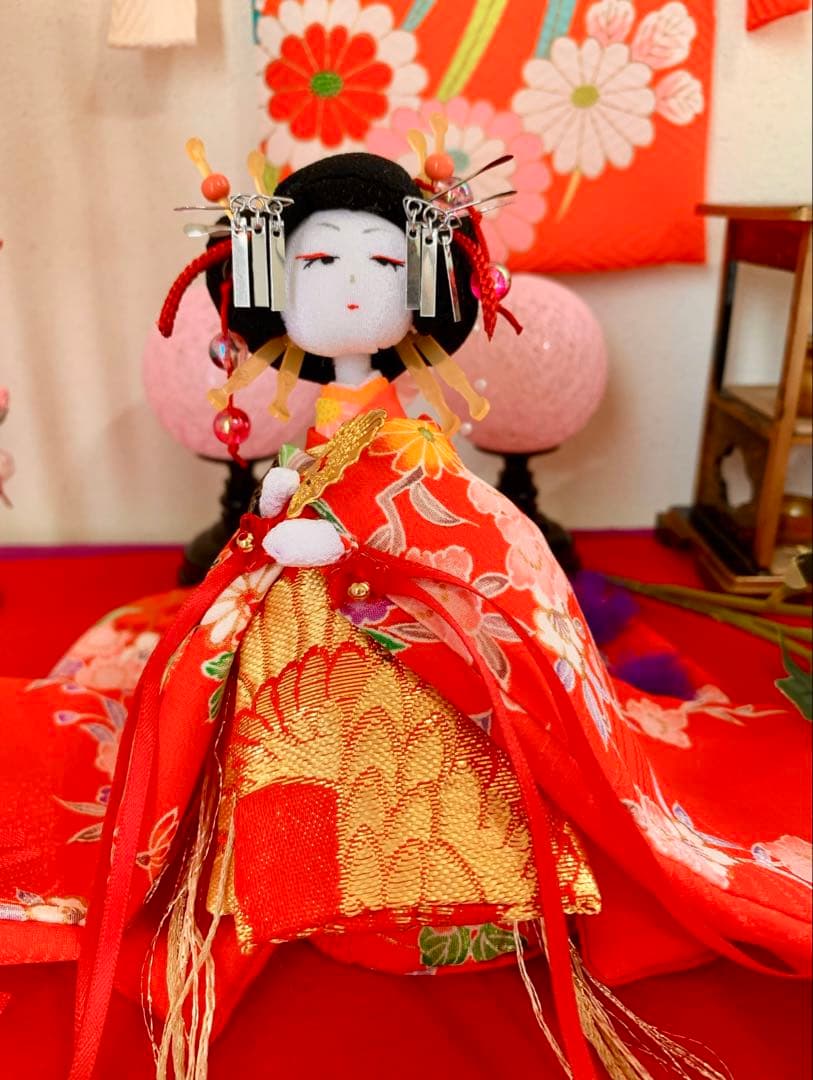 ちりめん細工　花魁と禿ちゃん　ハンドメイド