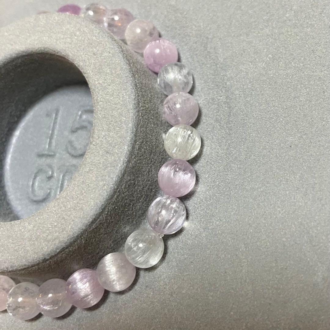 31高品質　クンツァイトブレスレット15cm