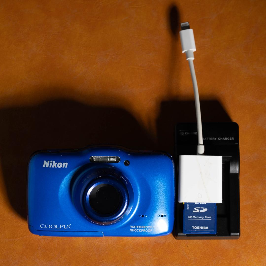 【防水カメラ】 NIkon COOLPIX S32 ブルー　動作確認済み