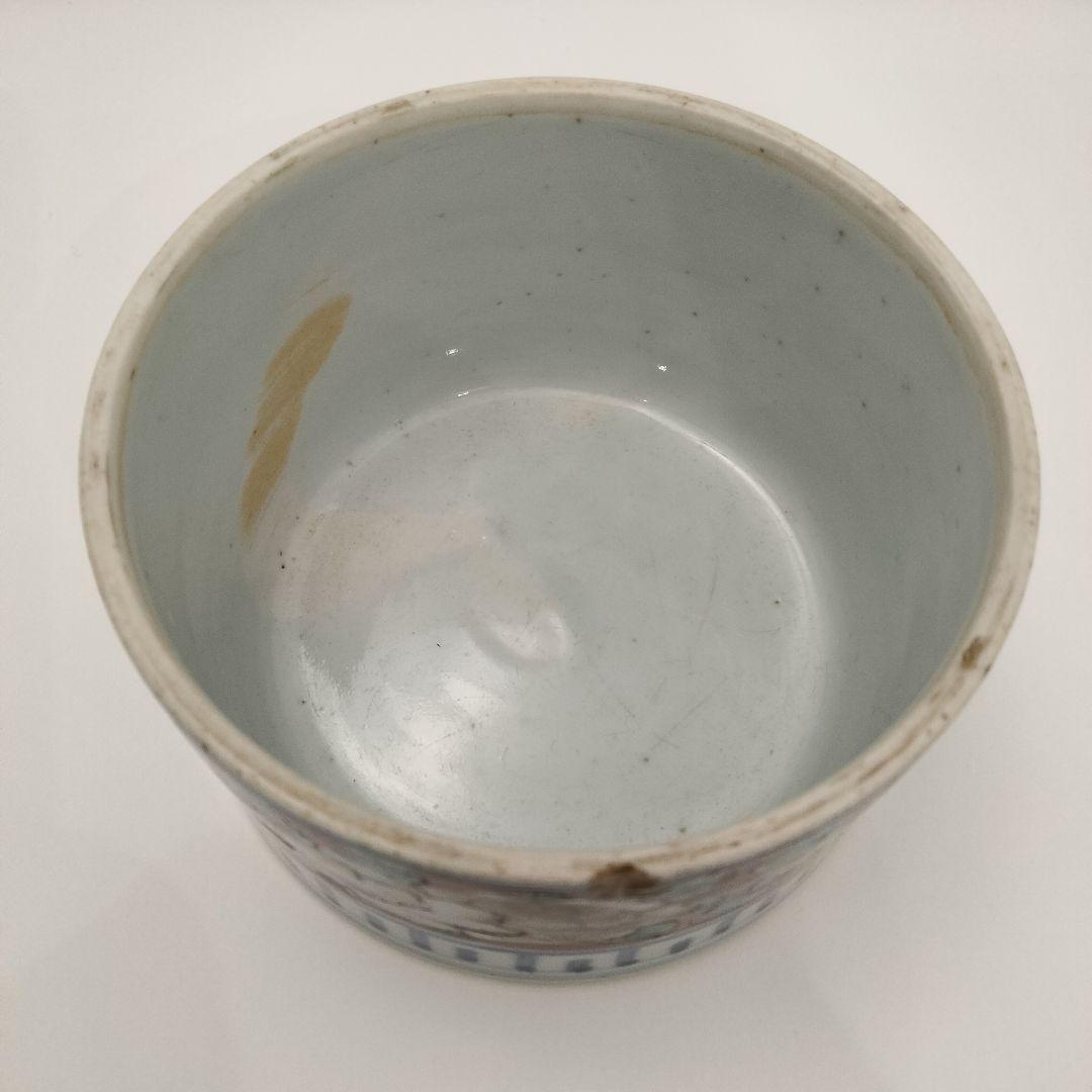 W366　赤絵　古伊万里　蓋物　時代物　F