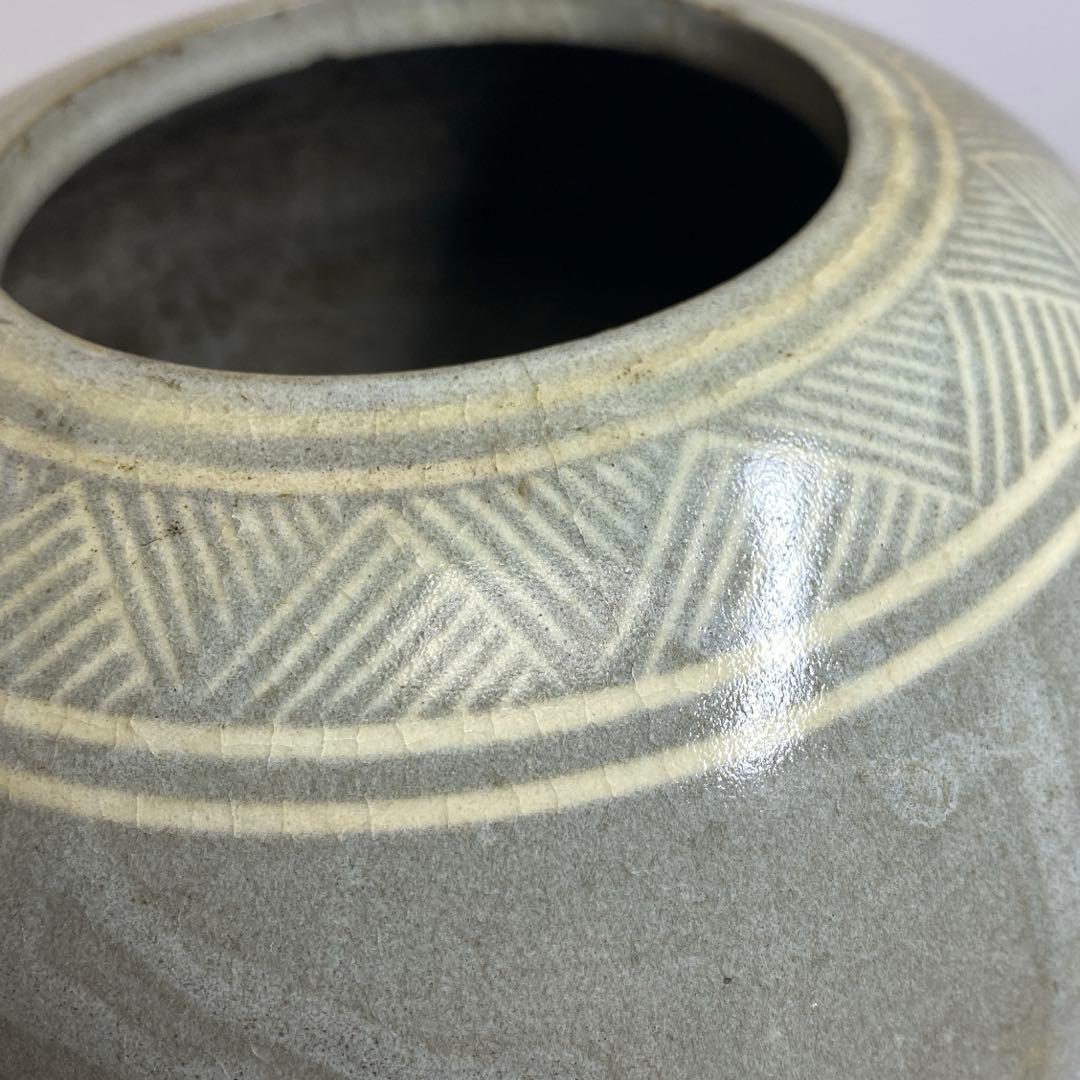 水平焼 朱泥 青磁 白泥花器 h35cm 東キ8-0303② タサオオ