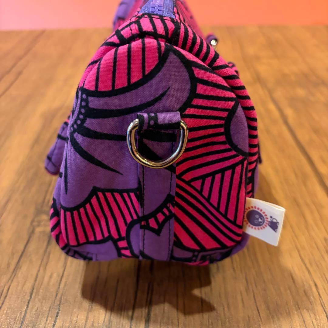 アフリカンファブリック　ミニボストンバッグ　ハンドメイド