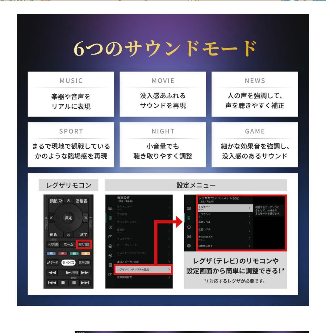 REGZAレグザRA-B500 3.1.2ch サウンド