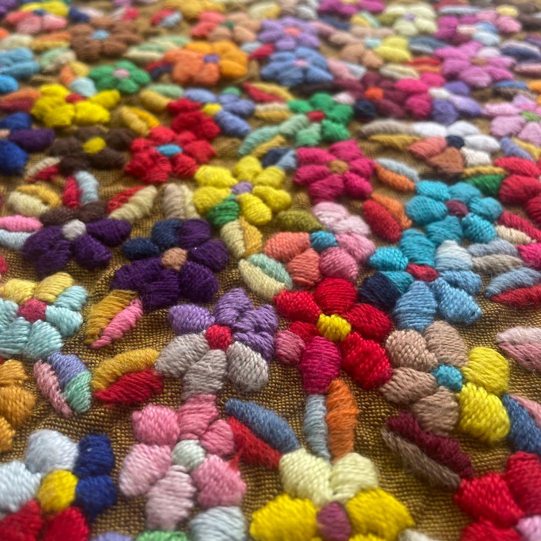 【 La Renaissance 三国の祈り びっしり小花刺繍会津木綿伝統の邂逅