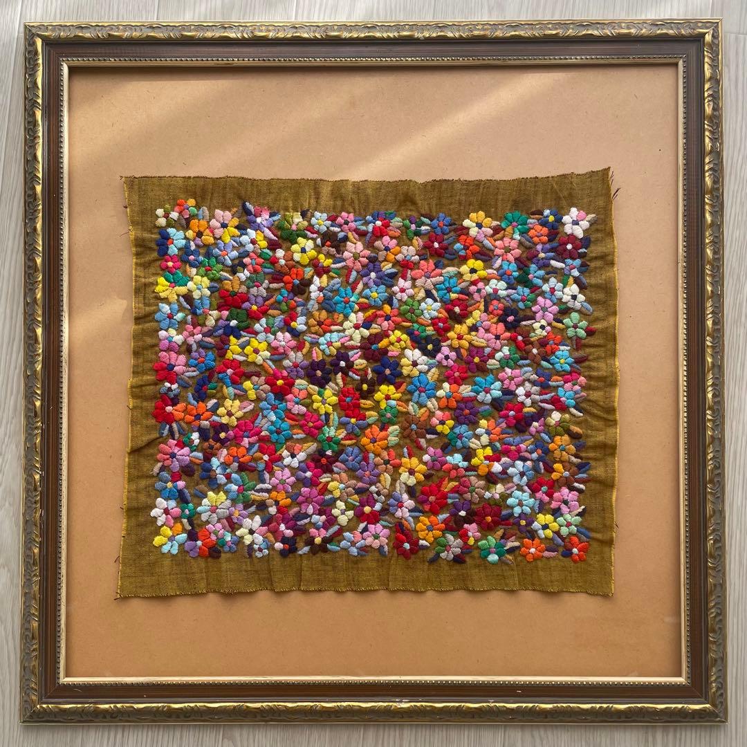 【 La Renaissance 三国の祈り びっしり小花刺繍会津木綿伝統の邂逅