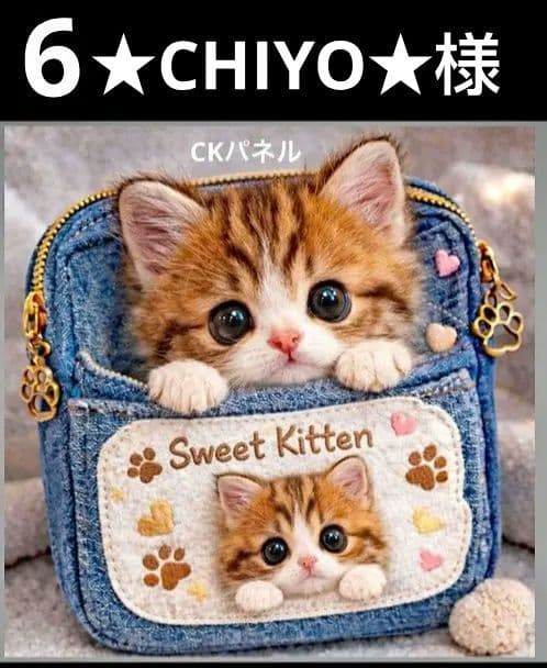 オーダーページ　ハンカチ7 にゃんbag柄ハンドメイド3/17