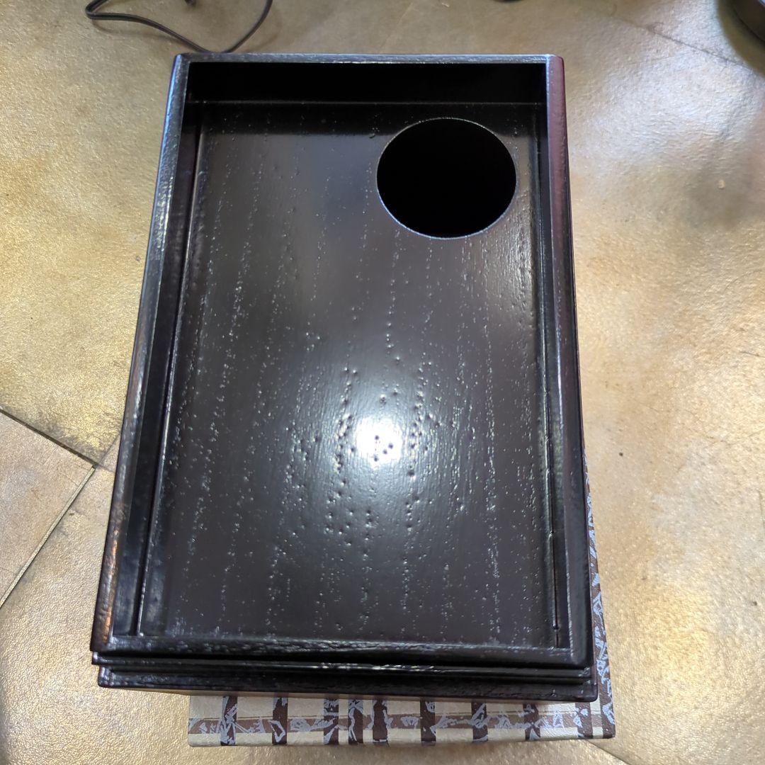 茶箱　木製　3点セット入　太独楽　茶道具　漆器　未使用　美品　紙箱