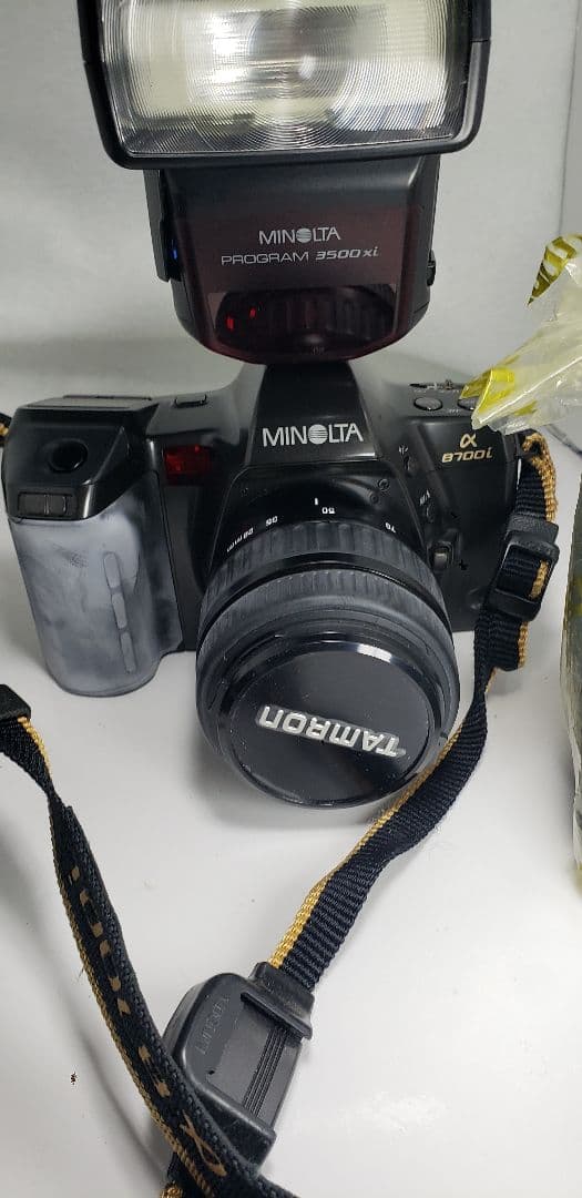 MINOLTA α8700i レンズ、レザーケース、ストロボ付き