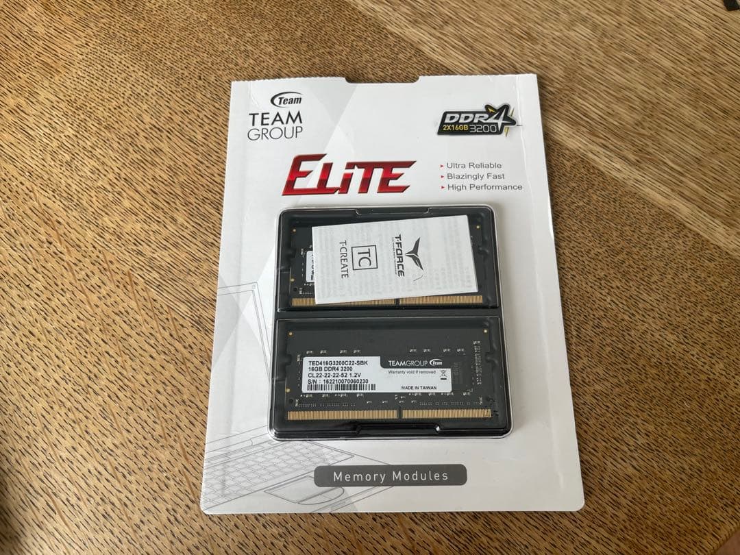 ノートPC用メモリ DDR4 3200MHz 32GB (16GBx2枚)