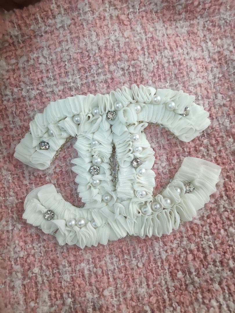 極美品✨マークツイードトートバッグ　シフォン ピンク　❤︎肩掛けできます