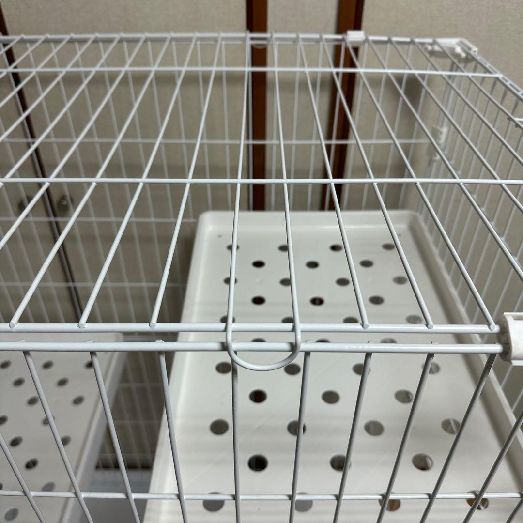 美品/キャットケージ/2段ケージ/3段/ホワイト/猫