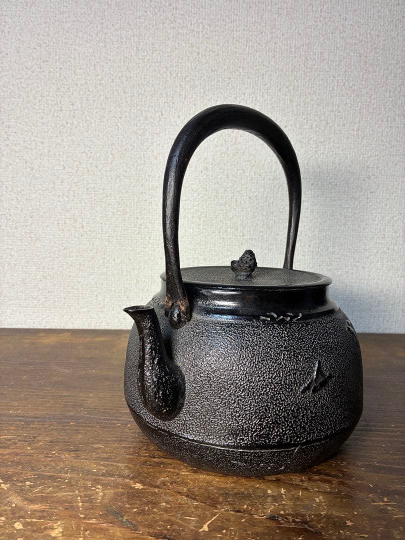 南部鉄瓶　高橋敬典　山形　鳥と稲　1.8L