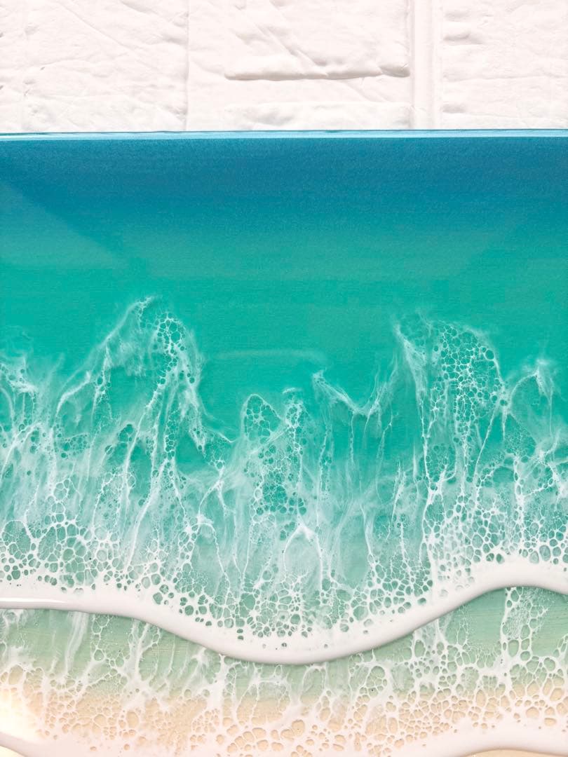 新しい一歩を踏み出す方へ　深呼吸する海　海アート45cm × 22×1.7cm