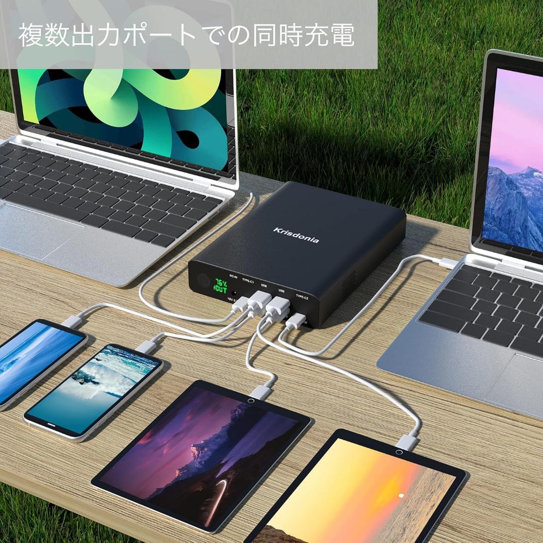 モバイルバッテリー 64000ｍAh 236Wh 6ポート 急速充電 防災