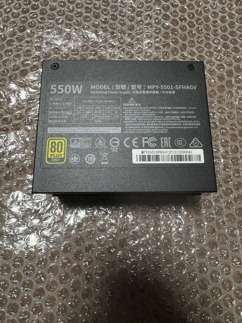 Cooler Master 550W sfx電源 電源ユニット　gold認証