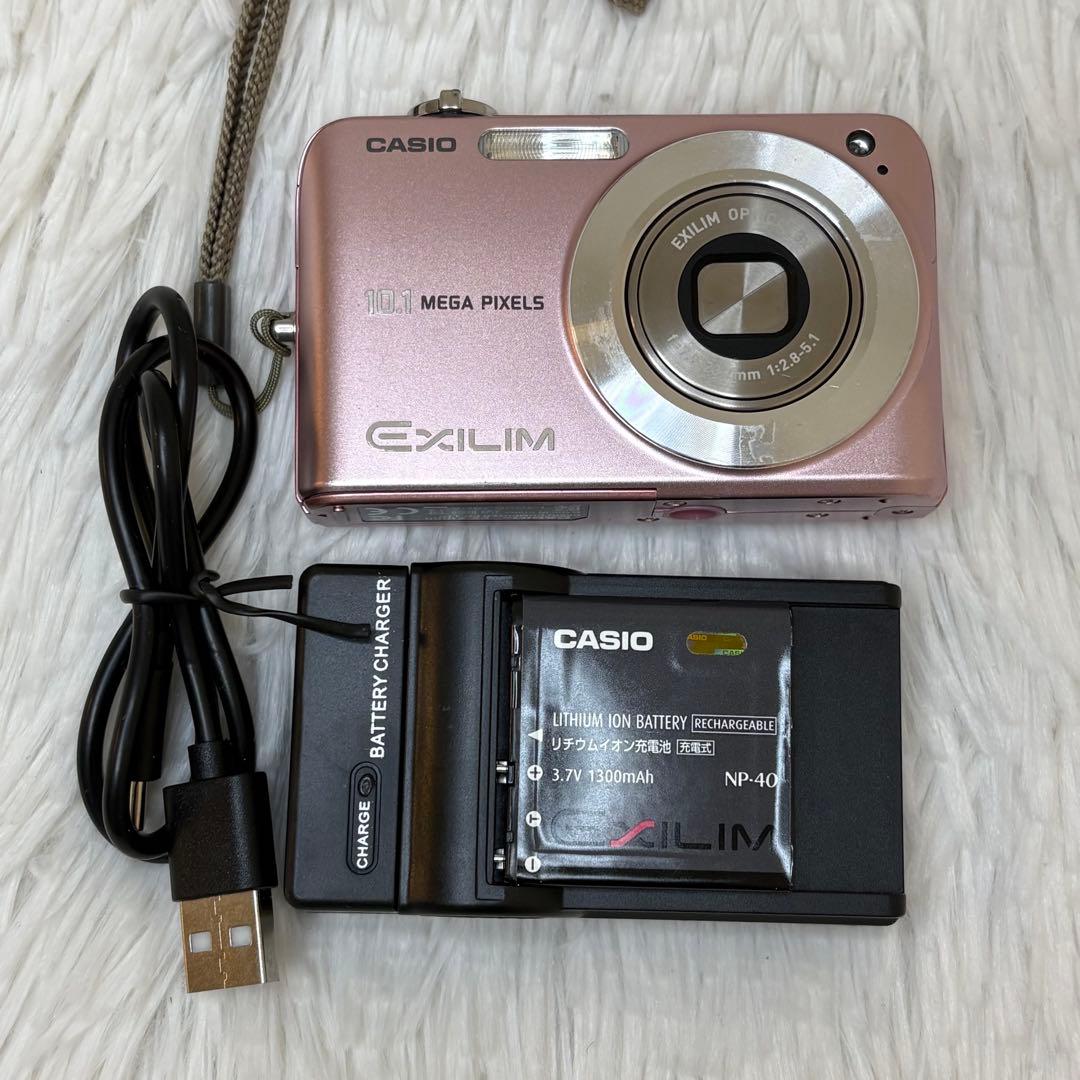 CASIO カメラ　EX-Z1050 充電器　ピンク　コンデジ　動作品