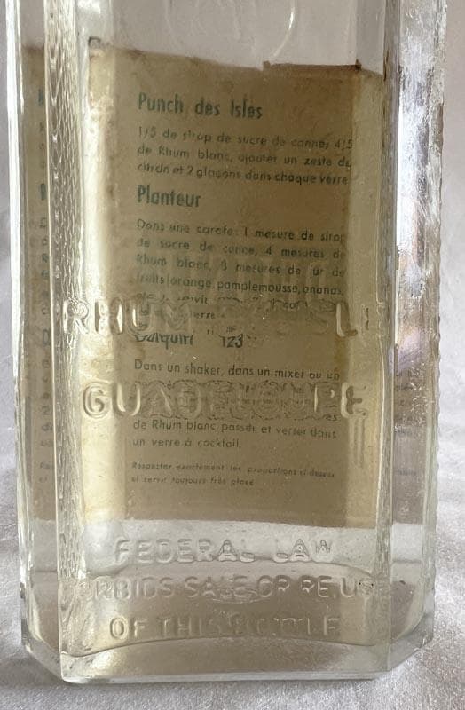 グアドループ産 ラム Rhum DELISLE 推定1960-70年代
