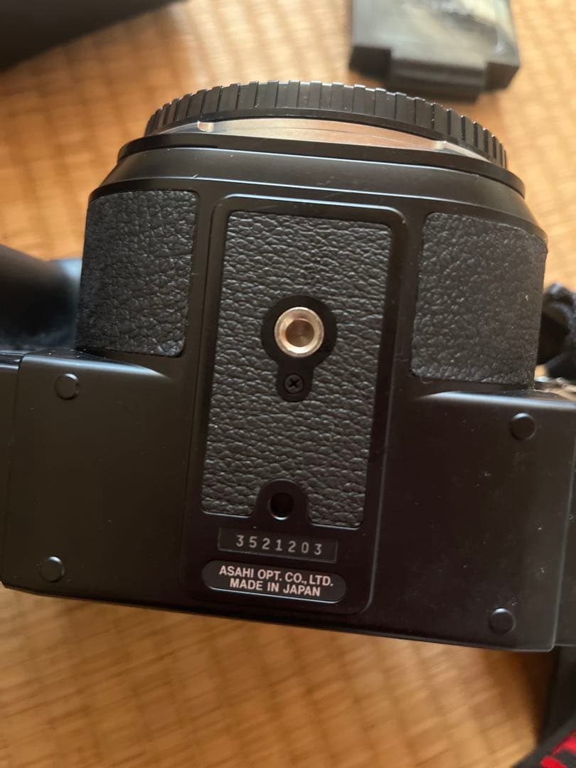【通電確認済】PENTAX67II ボディ シャッター不動 ジャンク扱いレンズ付