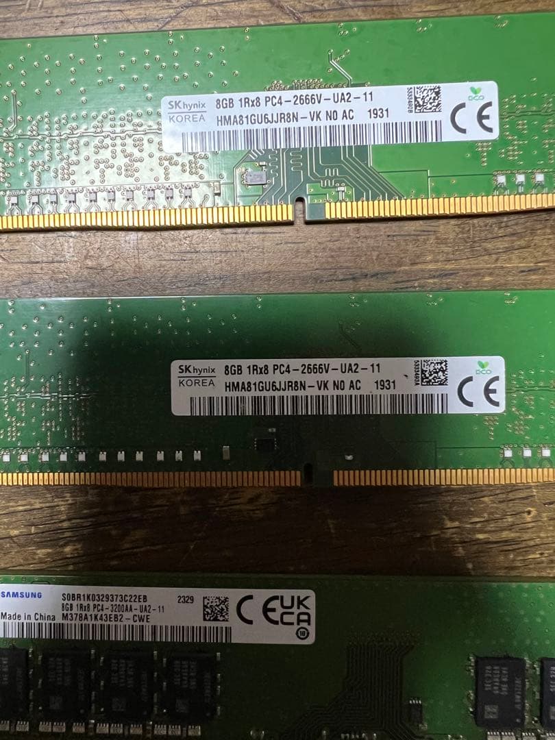 P*S様 DDR4 8GB 16GBのメモリー7本セット