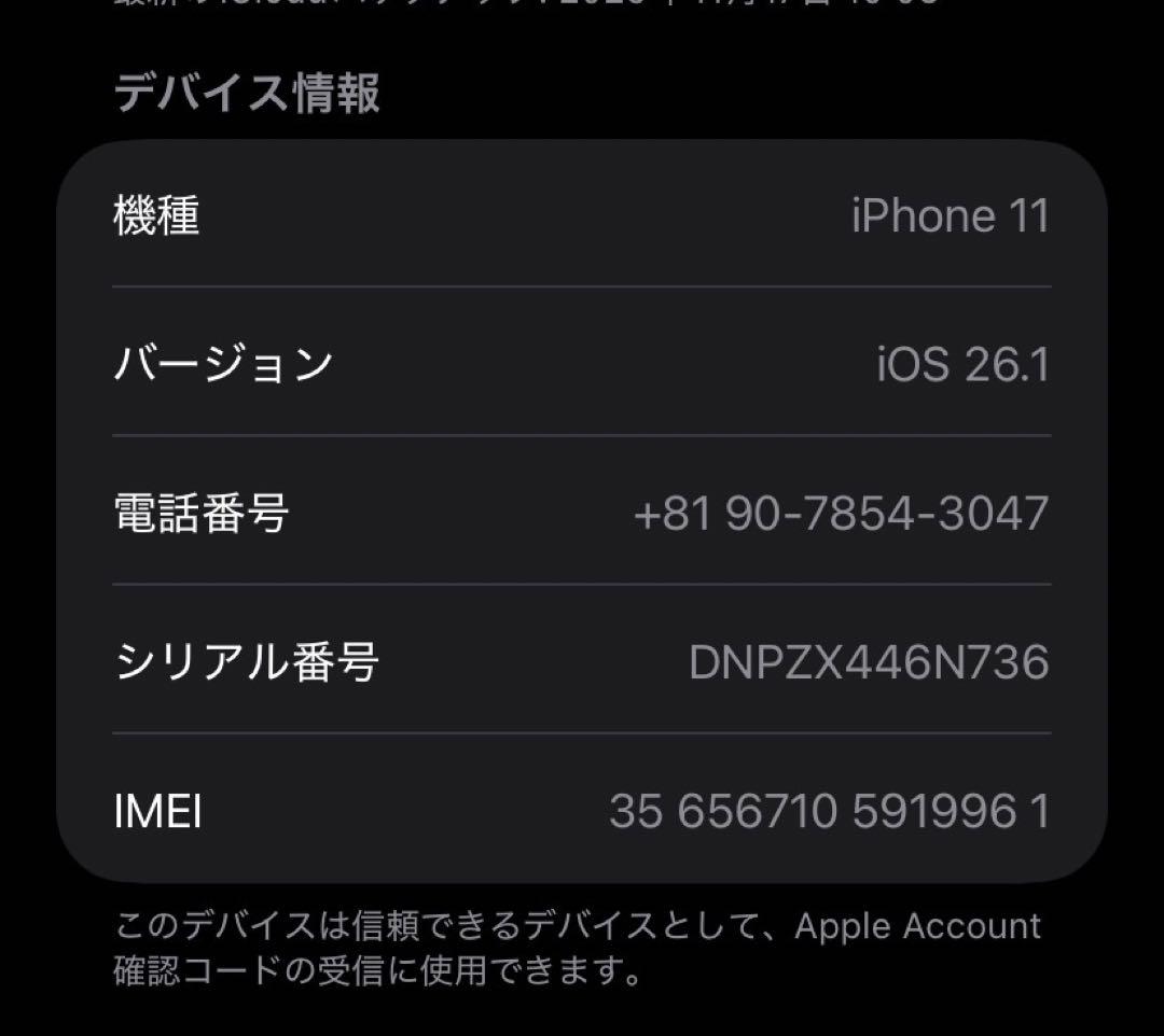 iPhone11本体　ホワイト 64GB SIMフリー