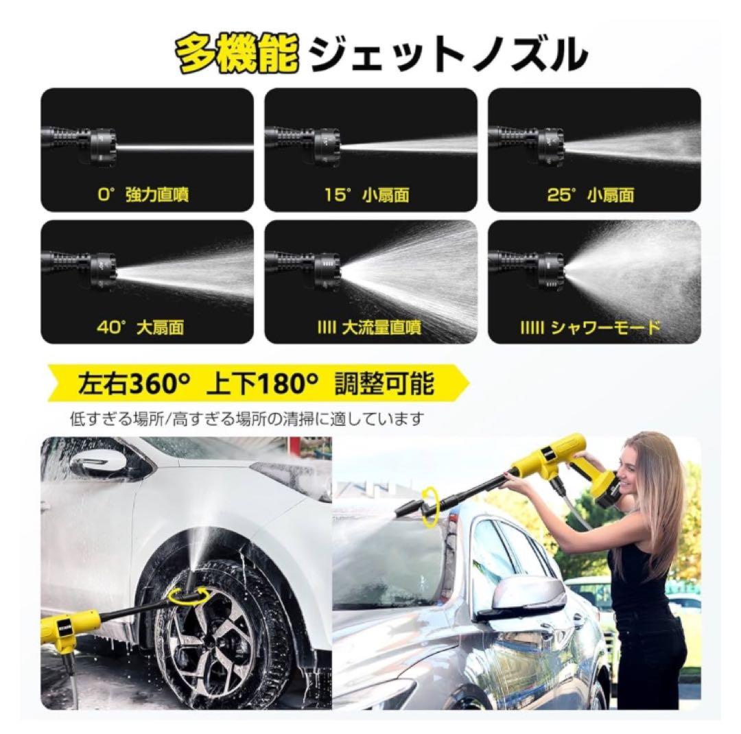 高圧洗浄機 コードレス 充電式 バッテリー式 洗車機 マキタ互換バッテリー
