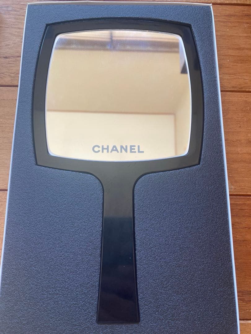 【新品未使用】CHANEL スクエアミラー ブラック　あぶらとり紙