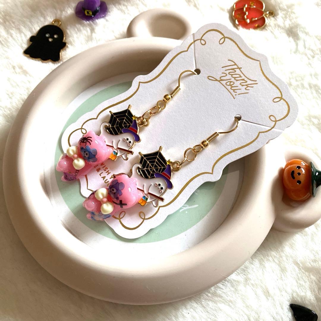 ☆Halloween猫ちゃんピアス☆D( ᜊº-° )ᜊ