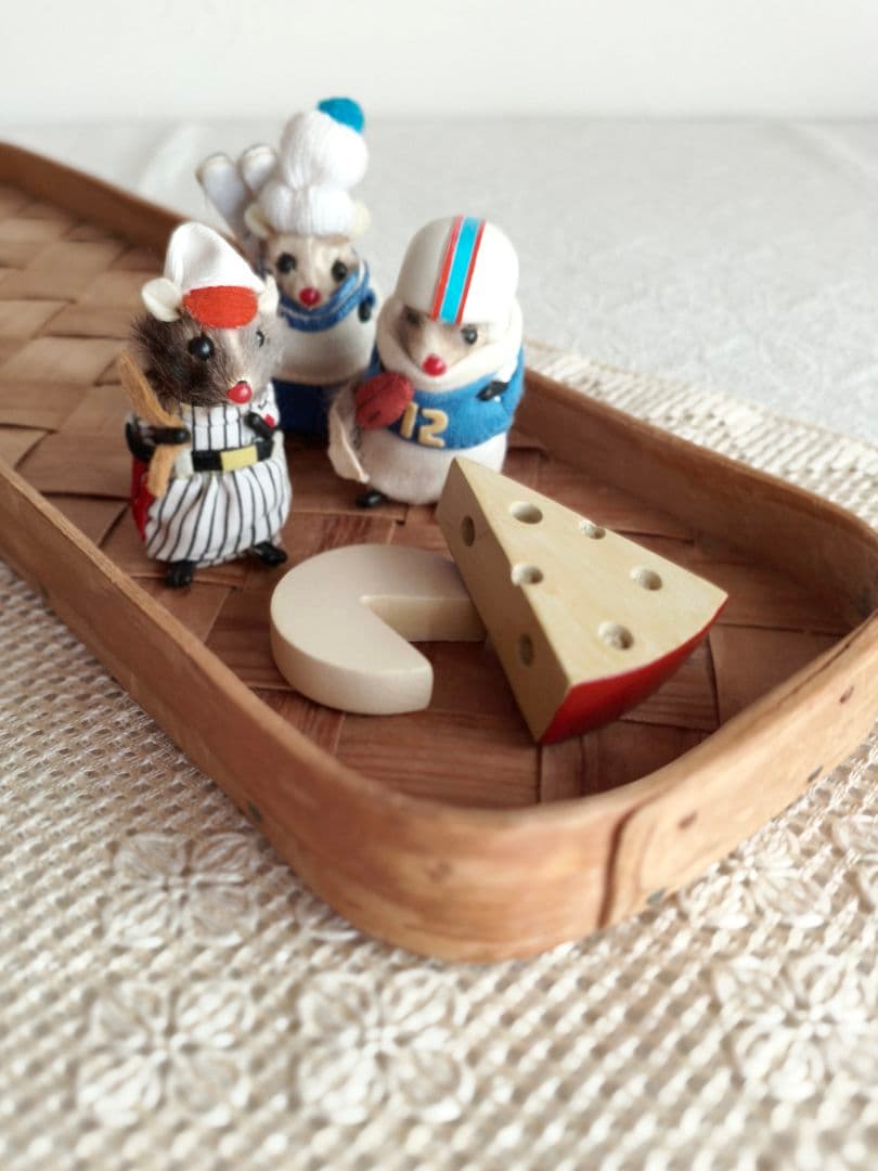 * vintage figure ❀ふんわり可愛い スキー選手の ネズミくん