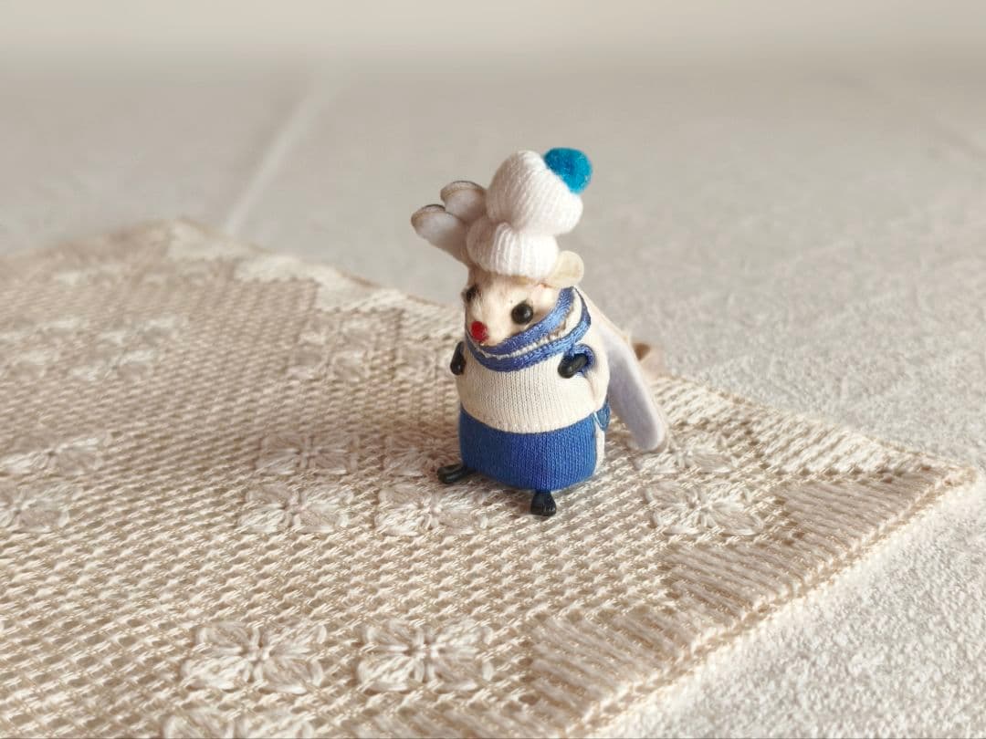 * vintage figure ❀ふんわり可愛い スキー選手の ネズミくん