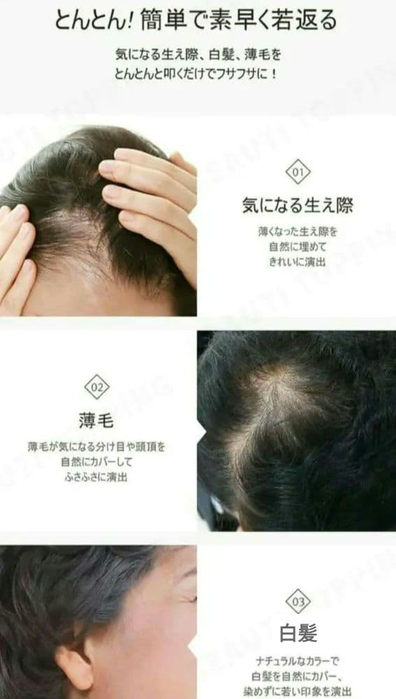 新品 RiRe リル クイックヘアクッション ブラック 白髪かくし 7個セット