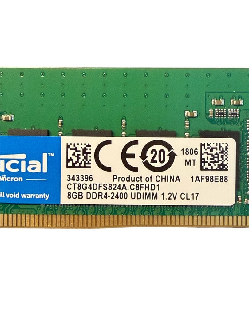 キ*ム様 動作確認済Crucial 16GB(8Gx2)DDR4メモリー