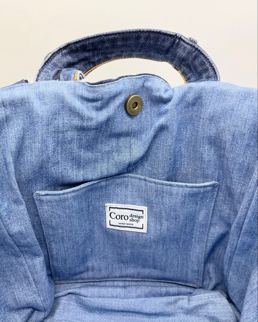 Bigサイズ　2wayデニムリメイクトートバッグ　ショルダー