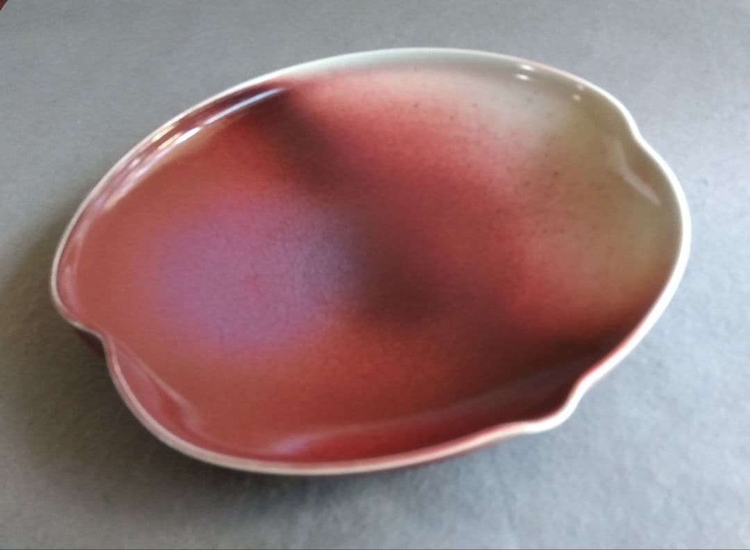 京焼清水焼 陶芸家 加藤泰一 辰砂鉢 ２５cm